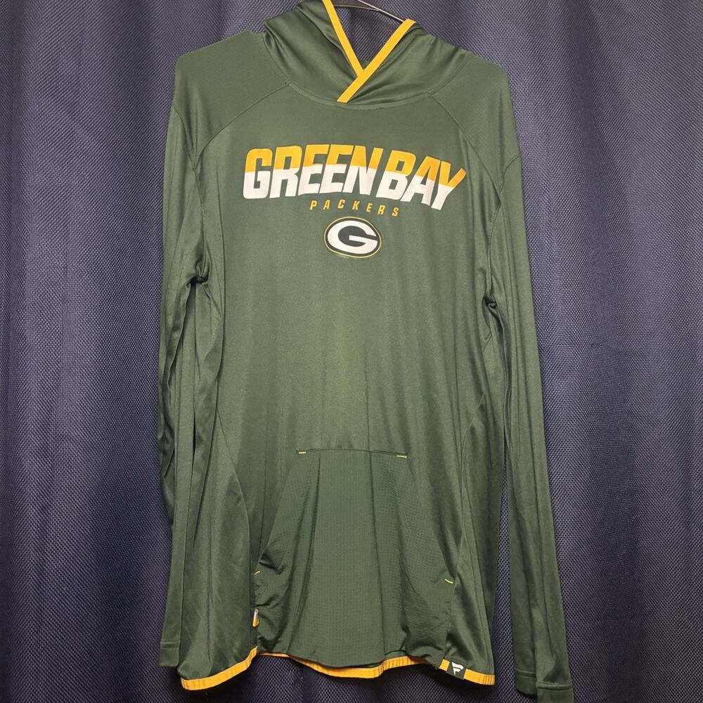 Green Bay Packers Fanatics Performance Hooded Shirt Men’s Large NFL